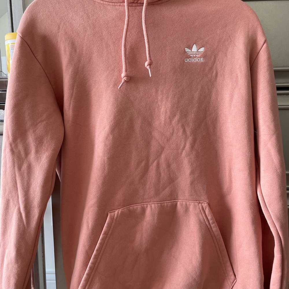 Medium adidas pink hooded sweatshirt